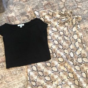 Snake Print Wrap Skirt